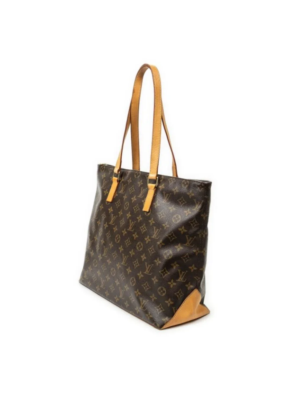 Louis Vuitton Cabas Mezzo Brown Monogram Canvas Tote Bag
